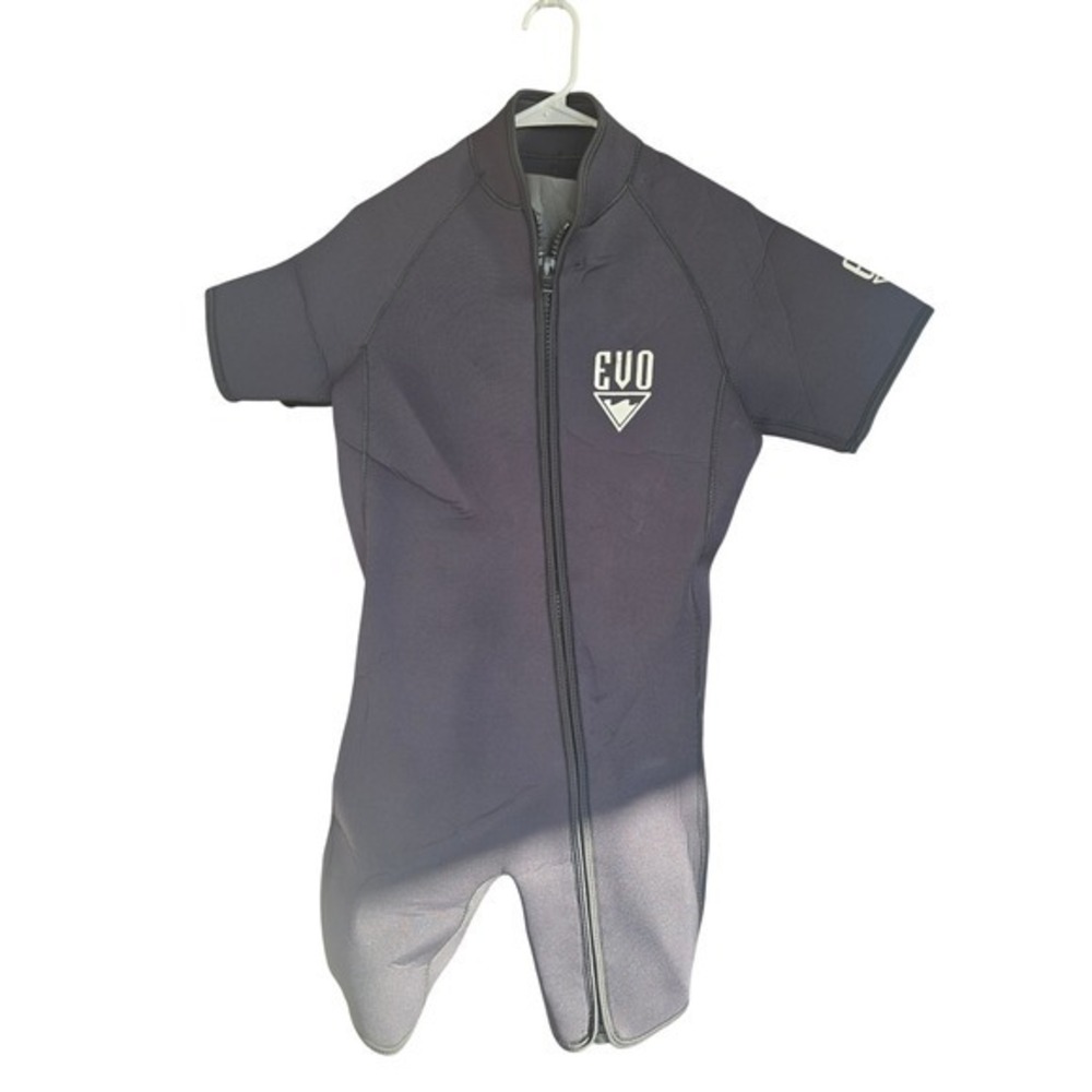EVO 3mm Shorty Wetsuit Men's Size L Front Zip Water‎ Sports Diving Surfing